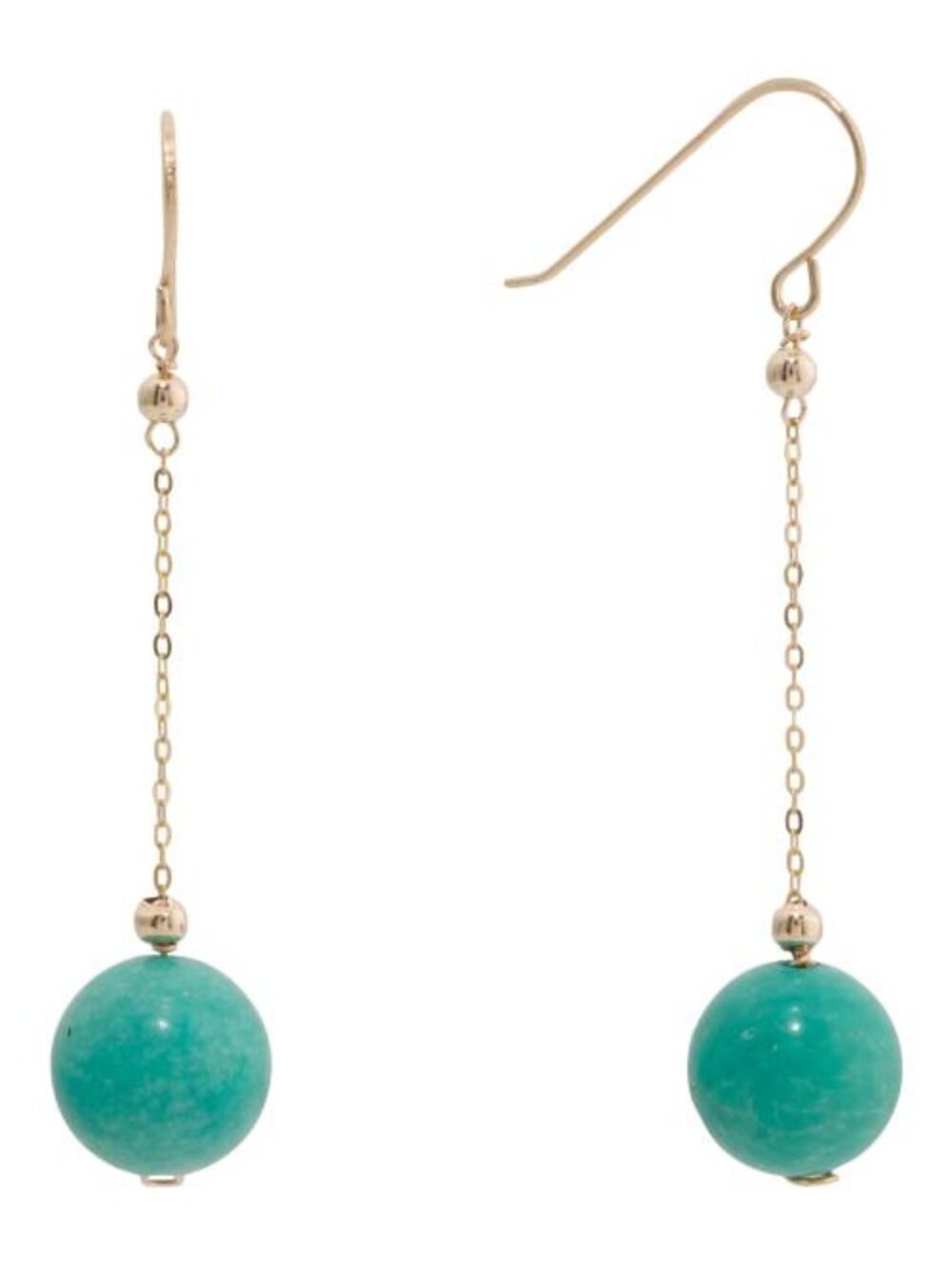 NEW Solid 14K Gold Turquoise Earrings